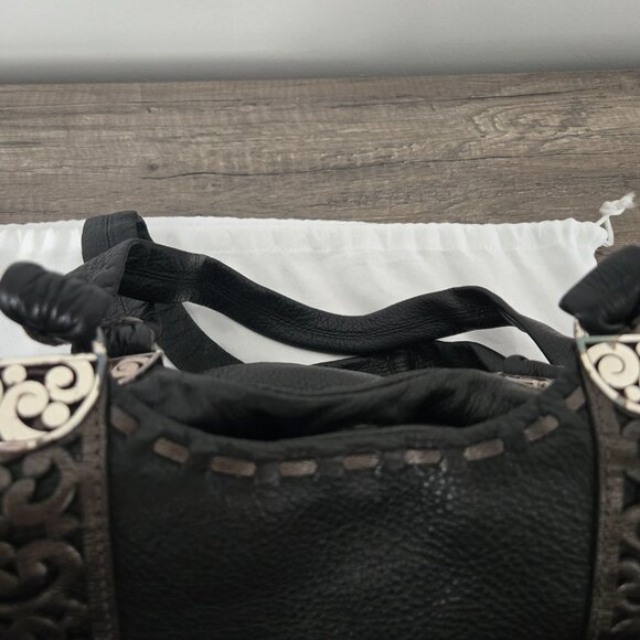 ✨ Brighton Black Leather Shoulder Bag ✨ - Picture 4 of 14